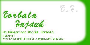 borbala hajduk business card