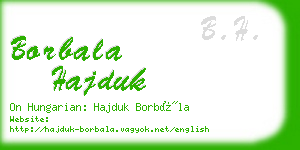 borbala hajduk business card